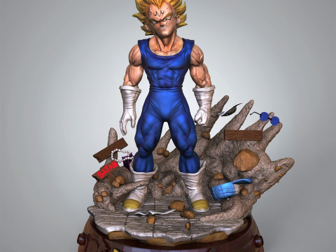 Majin Vegeta Ready to Print 3D Принт Модель