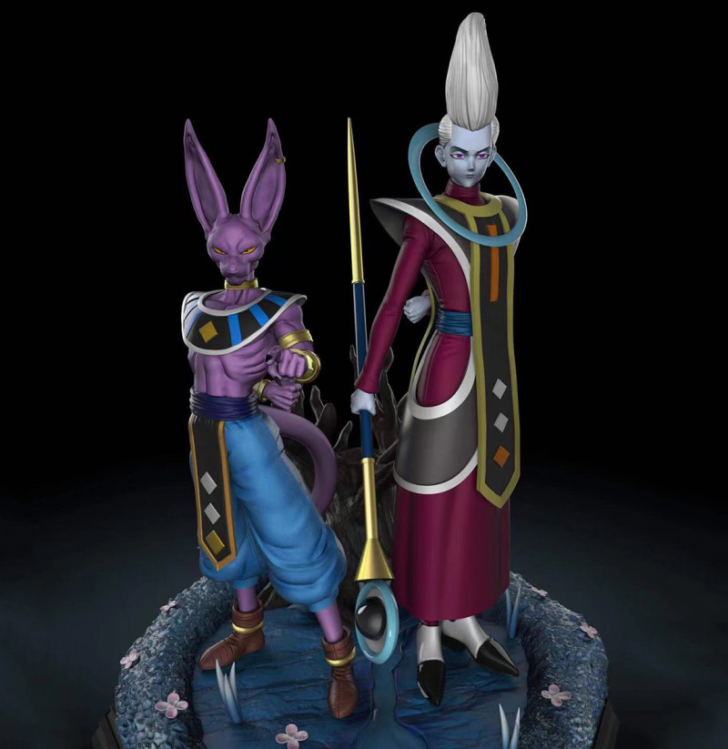 Transcendent Studios - Beerus Whis Dragon Ball Ready to Print 3D Print Model .c4d .max .obj .3ds .fbx .stl .blend 