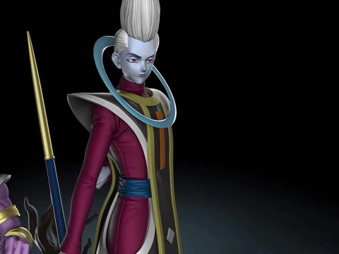 Transcendent Studios - Beerus Whis Dragon Ball Ready to Print 3D Print Model