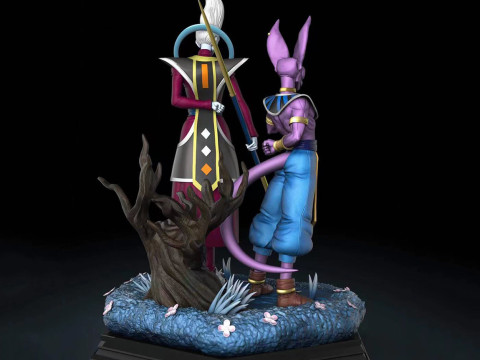 Transcendent Studios - Beerus Whis Dragon Ball Ready to Print 3D Print Model