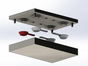 Tea Spoon and Mould Tool 3D Model