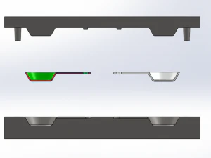 Tea Spoon and Mould Tool 3D Model
