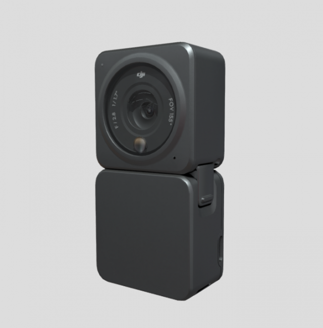 DJI Action 2 3D 모델 .c4d .max .obj .3ds .fbx .stl .blend 