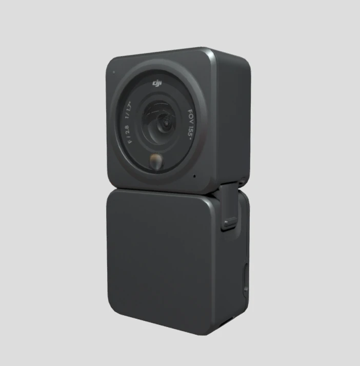 DJI Action 2 3D Model .c4d .max .obj .3ds .fbx .stl .blend 