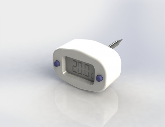 Electronic thermometer 3D मॉडल .c4d .max .obj .3ds .fbx .stl .blend 