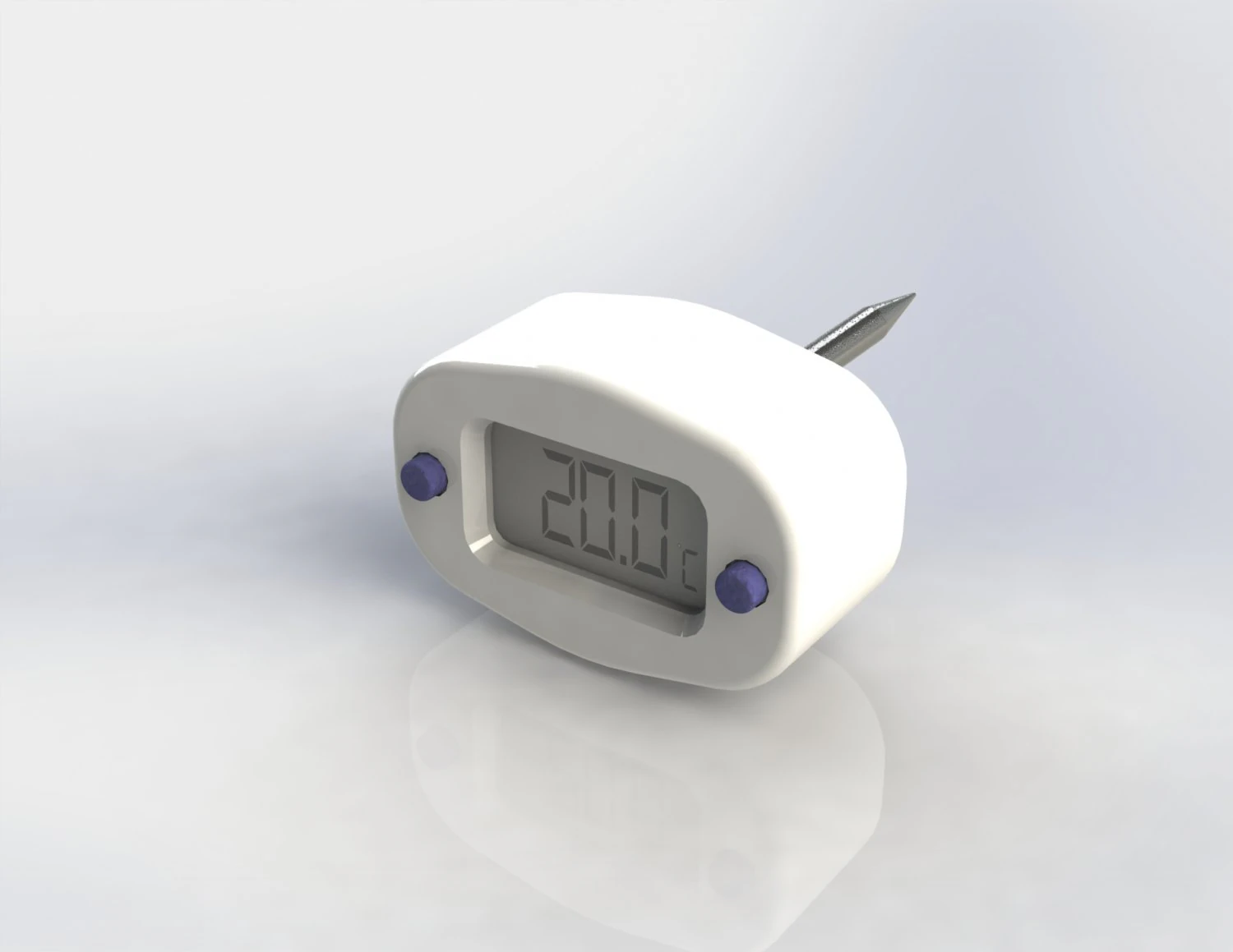 Electronic thermometer 3D Model .c4d .max .obj .3ds .fbx .stl .blend 