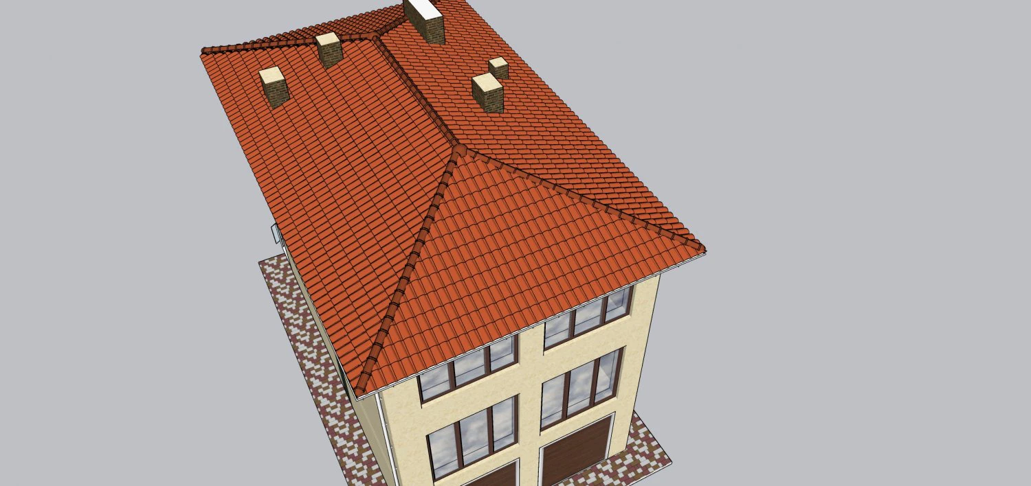 Roof ridge 3D Model .c4d .max .obj .3ds .fbx .stl .blend 
