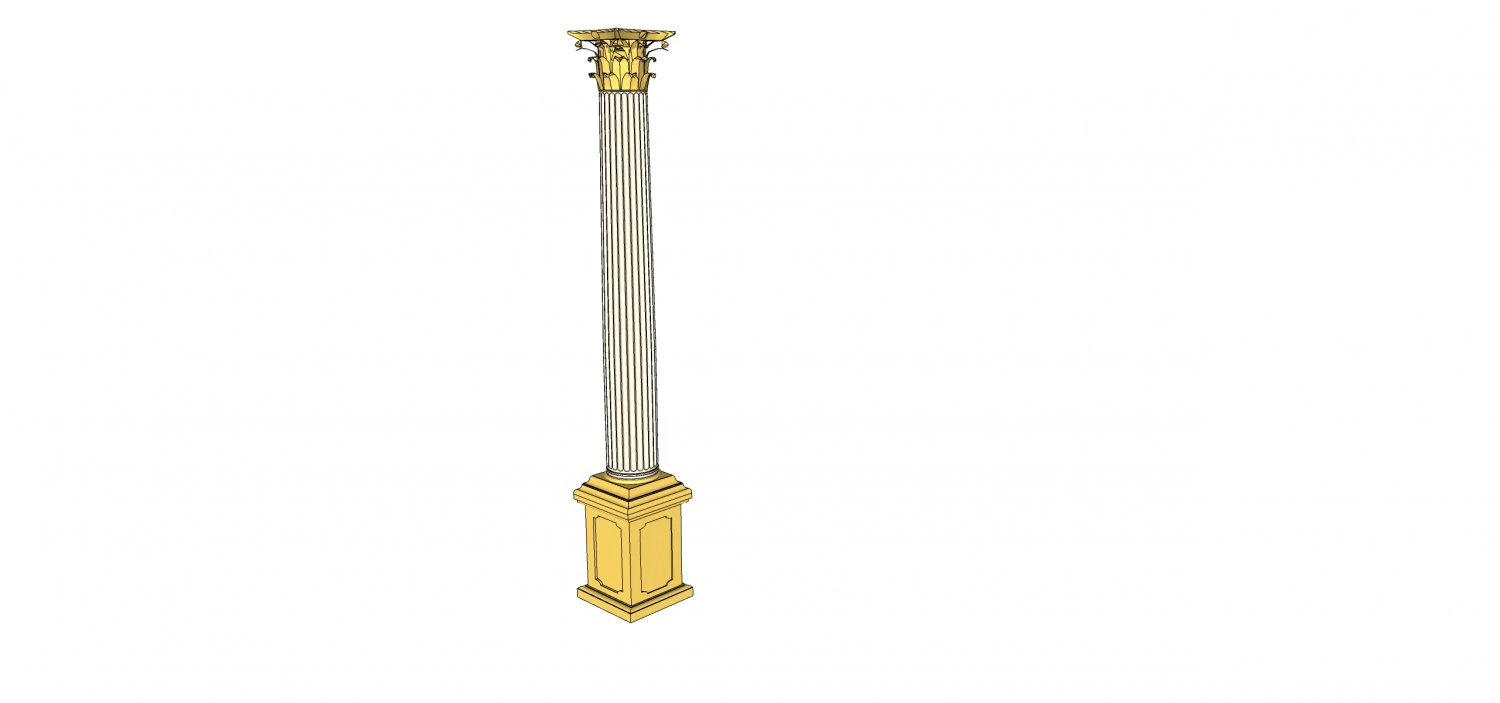 Column 3D Model .c4d .max .obj .3ds .fbx .stl .blend 