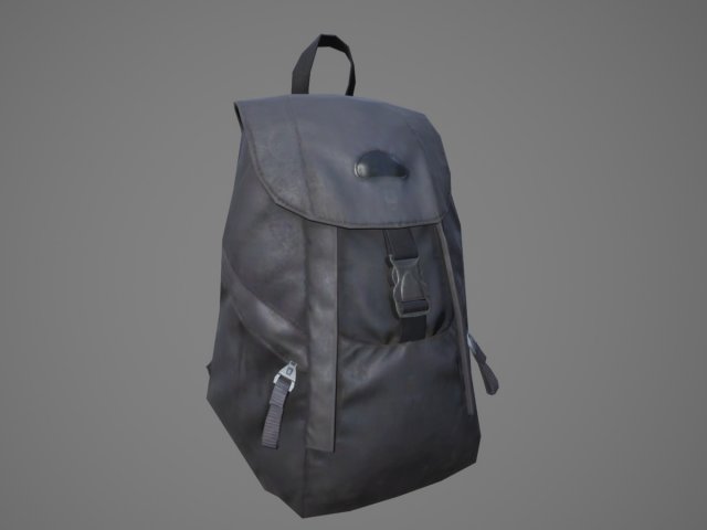 Bag Backpack 001 3Dモデル .c4d .max .obj .3ds .fbx .stl .blend