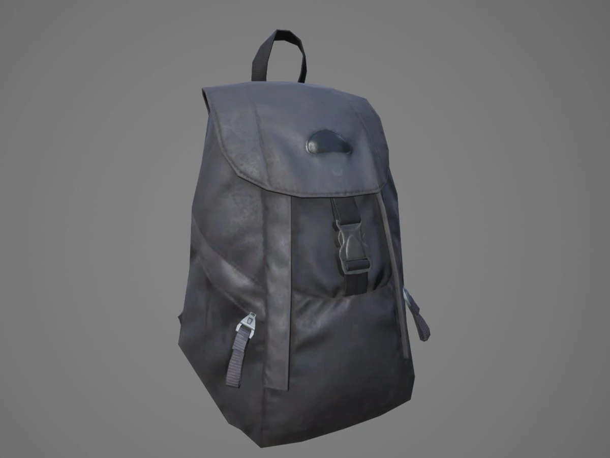 Bag Backpack 001 3D Model .c4d .max .obj .3ds .fbx .stl .blend 