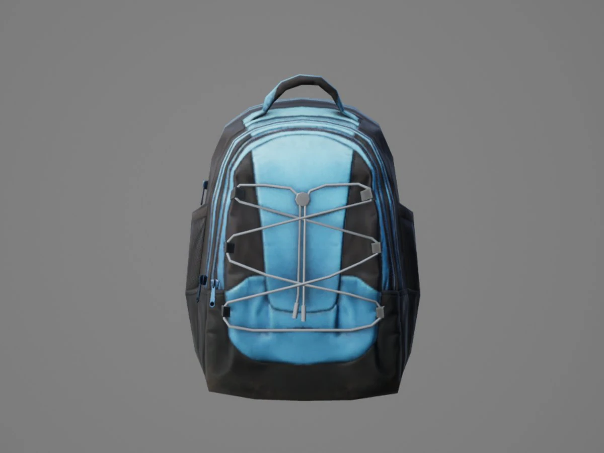 Bag Backpack 006 3D Model .c4d .max .obj .3ds .fbx .stl .blend 