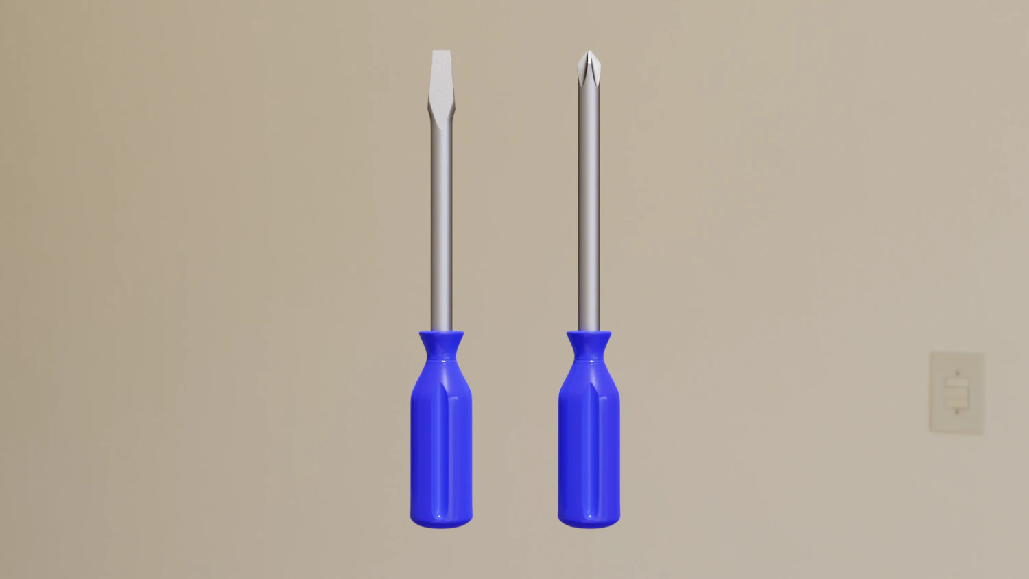 Screwdrivers 3D Model .c4d .max .obj .3ds .fbx .stl .blend 