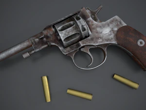 Револьвер Наган 1910 г. 3D Модель