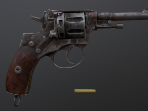 Nagant Revolver 1910 Modelo 3D