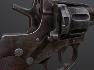 Nagant Revolver 1910 Modelo 3D