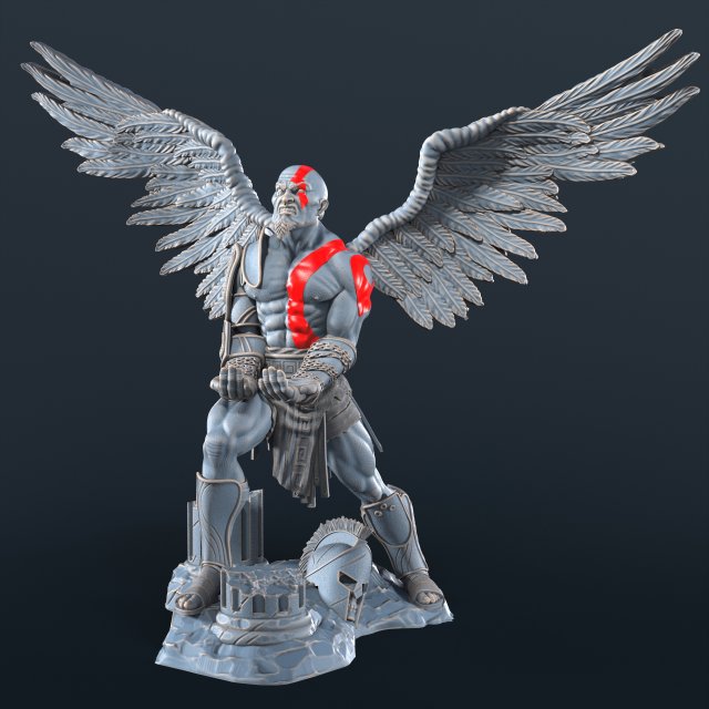 Kratos GOW joystick holder Model Cetak 3D .c4d .max .obj .3ds .fbx .stl .blend 
