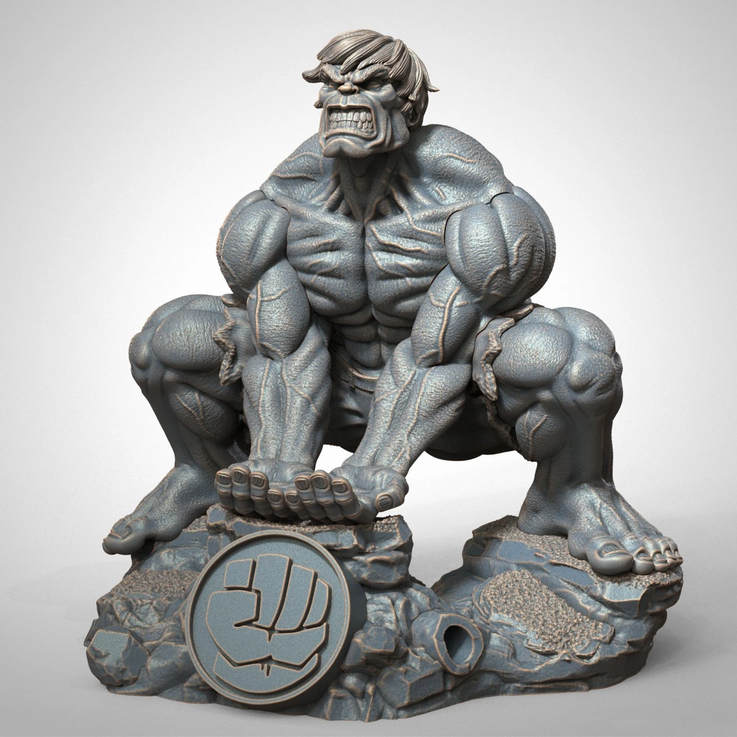 Hulk statue joystick holder 3D Print Model .c4d .max .obj .3ds .fbx .stl .blend 