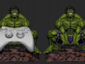 Hulk statue joystick holder Model Cetak 3D