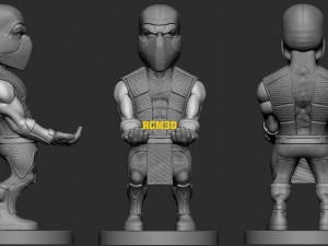 Scorpion or all ninjas Mortal Kombat joystick holder 3D Print Model