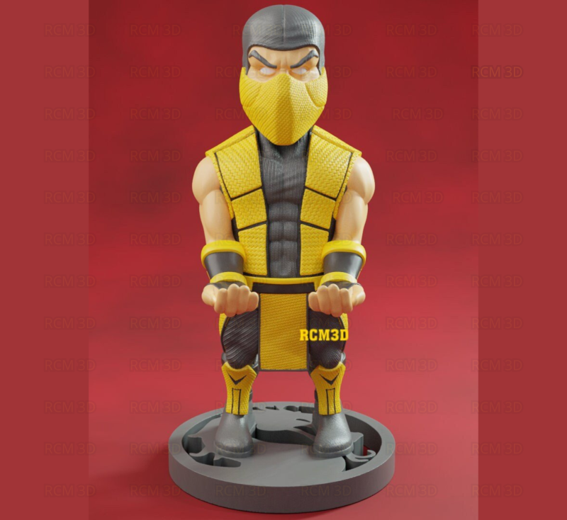 Scorpion or all ninjas Mortal Kombat joystick holder 3D Print Model .c4d .max .obj .3ds .fbx .stl .blend 