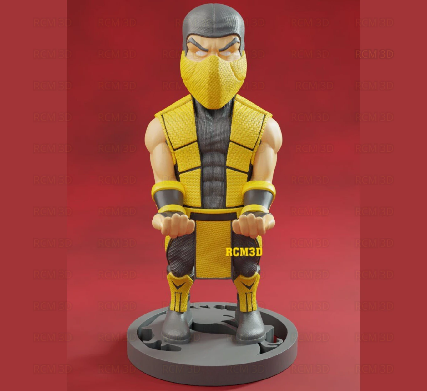 Scorpion or all ninjas Mortal Kombat joystick holder 3D Print Model .c4d .max .obj .3ds .fbx .stl .blend