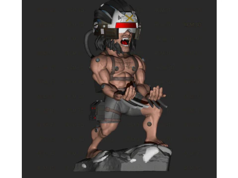 Logan Wolverine joystick 3D Print Model