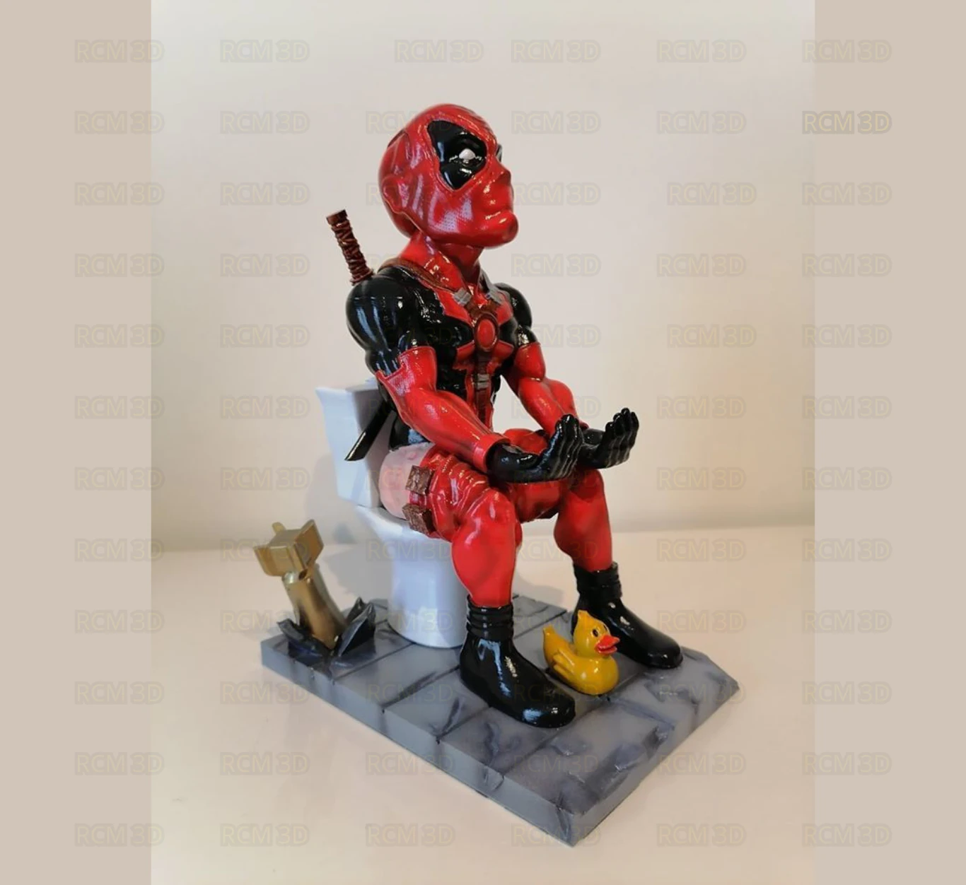Deadpool Joystick 3D Print Model .c4d .max .obj .3ds .fbx .stl .blend 