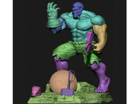 Hulk Statue 3D Print Model
