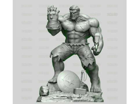 Hulk Statue 3D Print Model