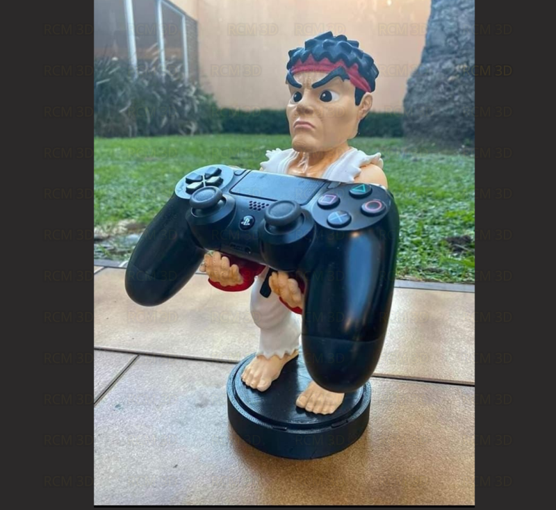 Akuma and Ryu Joystick 3D प्रिंट मॉडल .c4d .max .obj .3ds .fbx .stl .blend 