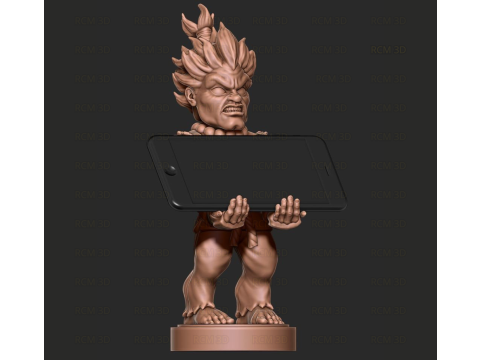Akuma and Ryu Joystick 3D प्रिंट मॉडल