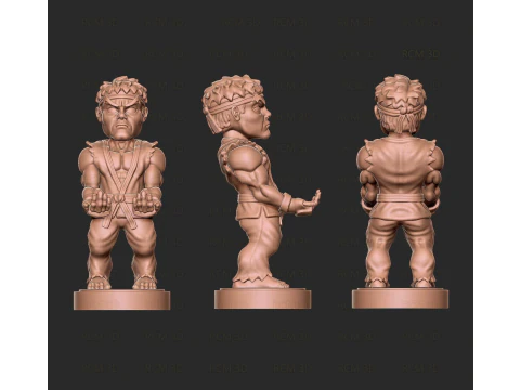 Akuma and Ryu Joystick 3D Print Model