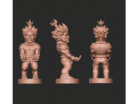 Akuma and Ryu Joystick 3D प्रिंट मॉडल