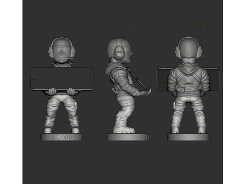 Ghost Call of duty Joystick Modèles 3D en vedette