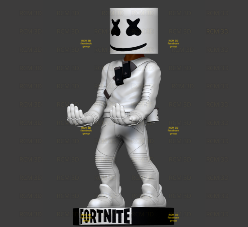 Fortnite Marshmellow Joystick 3D-printmodel .c4d .max .obj .3ds .fbx .stl .blend 
