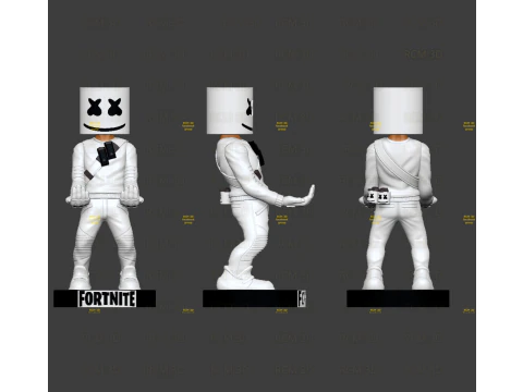 Fortnite Marshmellow Joystick 3D Print Model