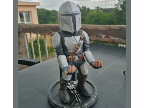 Mandalorian cellphone and joystick holder 3D 프린트 모델