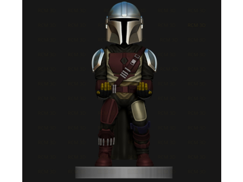 Mandalorian cellphone and joystick holder Modèles 3D en vedette