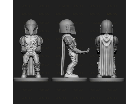 Mandalorian cellphone and joystick holder Modèles 3D en vedette