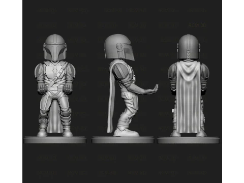 Mandalorian cellphone and joystick holder 3D Print Model