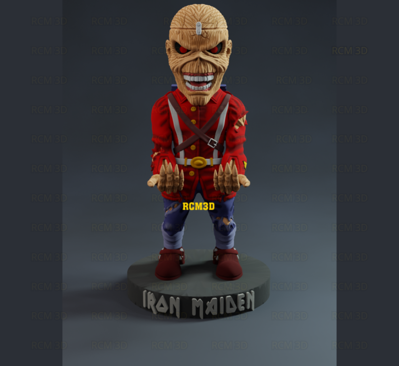 Iron Maiden Eddie The trooper joystik 3D Baskı Modeli .c4d .max .obj .3ds .fbx .stl .blend 