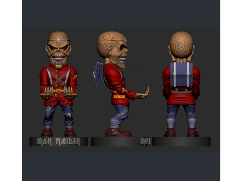 Iron Maiden Eddie The trooper joystik 3D Baskı Modeli