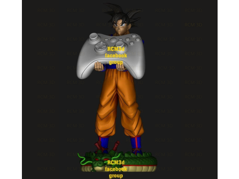 Goku cellphone and joystick holder 3D-printmodel
