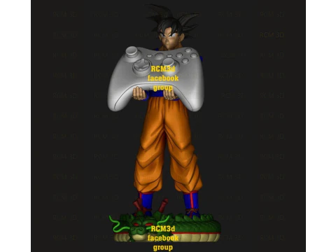 Supporto per cellulare e joystick Goku Modello di stampa 3D