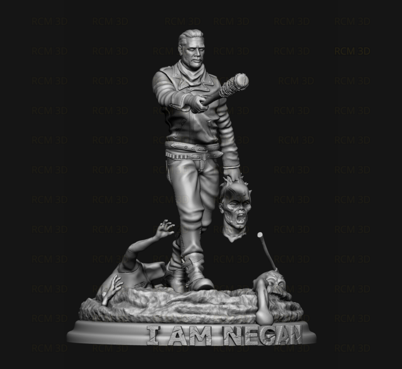 The walking dead Negan statue 3D Print Model .c4d .max .obj .3ds .fbx .stl .blend 