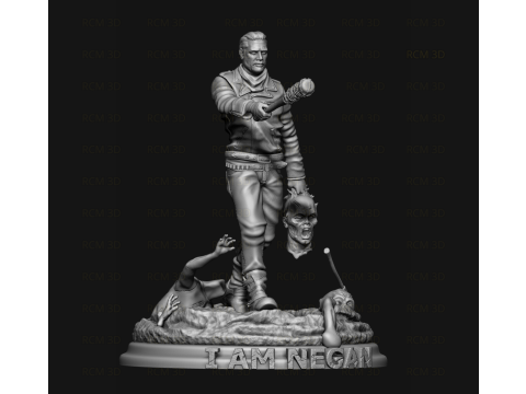 The walking dead Negan statue 3D Print Model