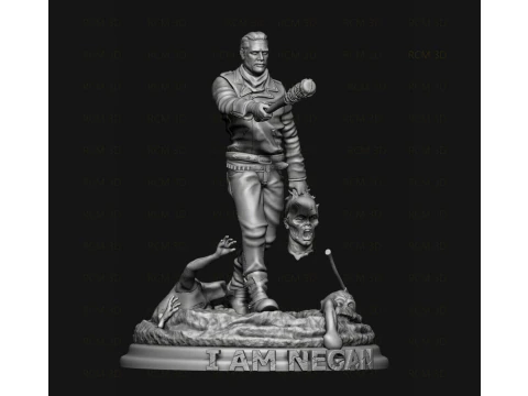 La statue de Negan, le mort-vivant Modèles 3D en vedette