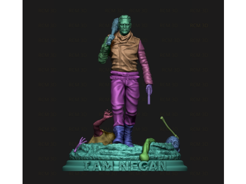 The walking dead Negan statue 3D Print Model