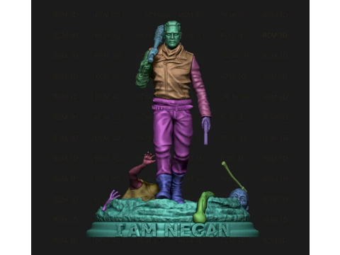 The walking dead Negan statue 3D Print Model
