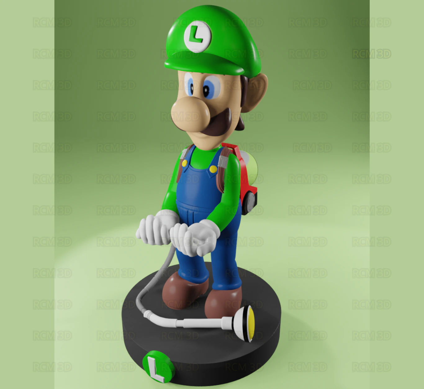 Luigi mansion joystick holder 3D Print Model .c4d .max .obj .3ds .fbx .stl .blend 